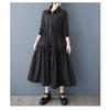Spring Outfit New Style Temperament Wind Small Crowd All Kinds of Thin Shirt Dress Fashion Long Shrink Waist Big Place Dress