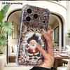 Phone case: 2D flat design, suitable for iPhone 18 17 16 15 14 13 Pro, transparent corner protection case, ice and snow holes, Christmas and Halloween