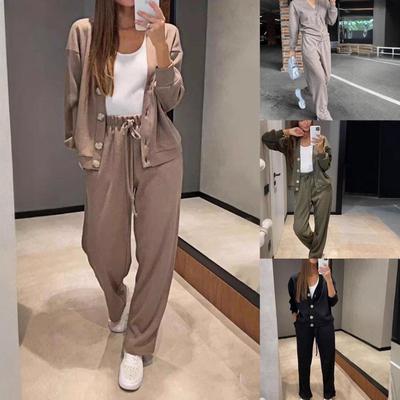 2025 Autumn/Winter Women's Casual Sports Cardigan Set