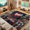 The Cure Personalized Crystal Velvet Carpet, Customized Name Text Soft Anti‑Slip Rug for Living Room Bedroom