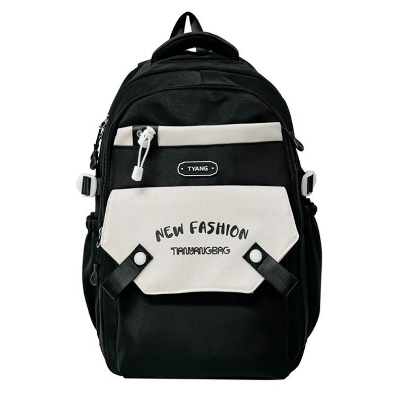 Color Block Schoolbag Women's Large Capacity Backpack Commuter College Style Backpack