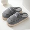 Men's and Women's Winter Non-Slip Plush Cotton Slippers - Thick-Soled, Soft, and Odor-Resistant.