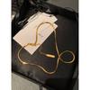 Niche Style Metal Square Women's Elegant High-End Sweater Necklace
