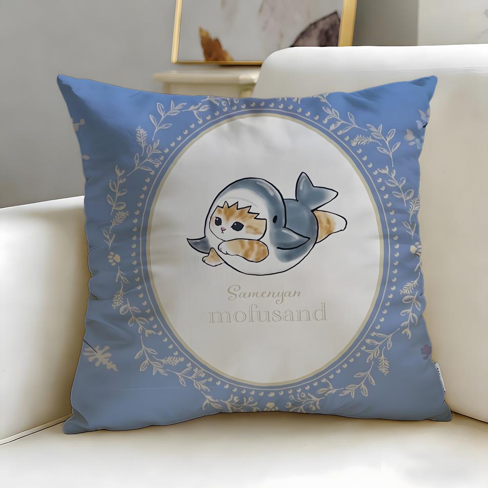 popular cartoon Mofusand Cushion Cover Soft & Easy-Wash Pillow Case – Versatile for Couch, Bed, Travel and Office