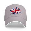 Union Jack Flag Embroidered Black Baseball Cap Classic British Design Adjustable Fit for Men and Women