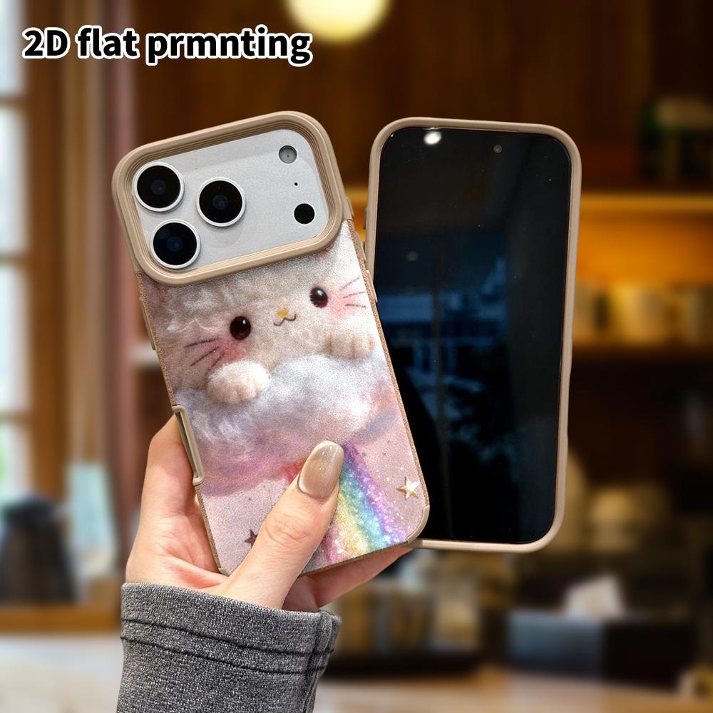 Phone Case: Lambskin 2D Flat Samsung Galaxy A34 A35 M05 M06 S20 S22 S21 FE Plus 5G Protective Case, Nebula Black Cat, Christmas and Halloween Gift
