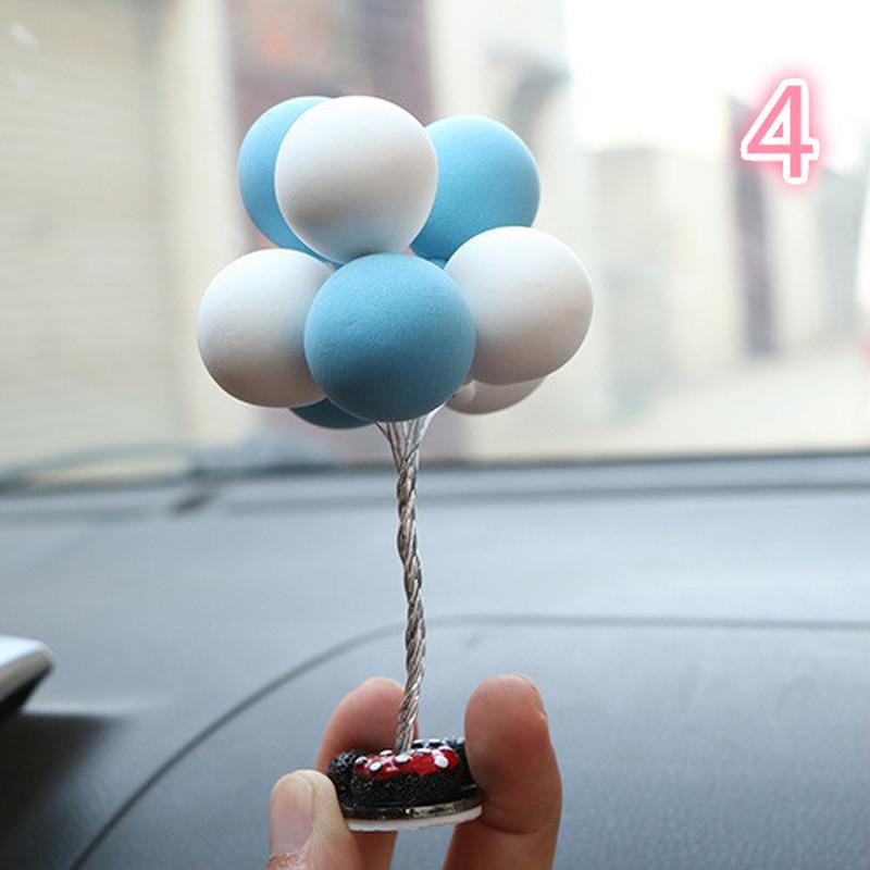 1pcs Car Decoration Accessories Plastic Fiber Material Creative Auto Dashboard Cartoon Balloon Gift