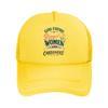 Strong Caregiver Tribute Typography  Mesh Baseball Cap Hip Hop
