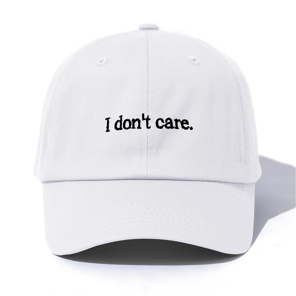 Pc I Dont Care Embroidery Baseball Cap for AdultsMinimalist Retro Style Casual Soft Adjustable Dad HatPerfect As Gift