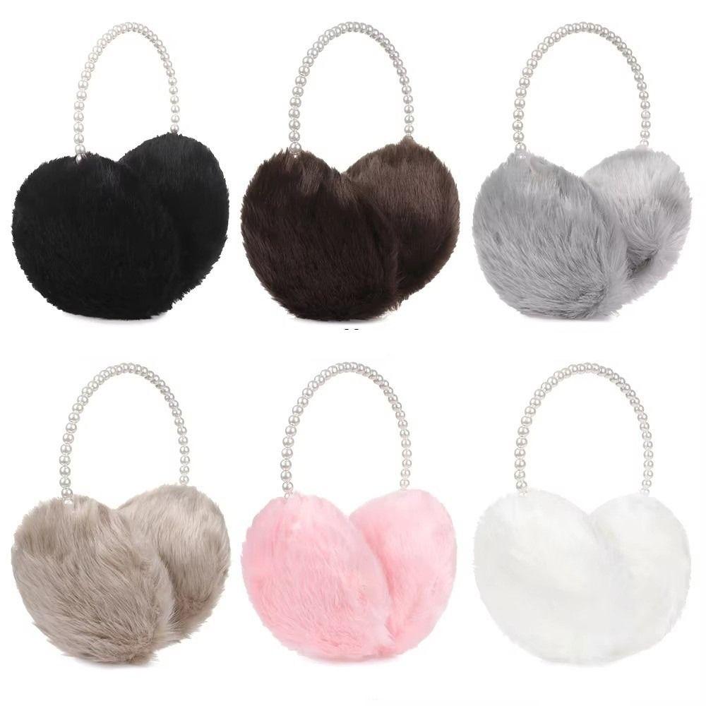 Protecting Ears Winter Plush Earmuffs Multifunctional Elegant Solid Color Fluffy Earmuffs