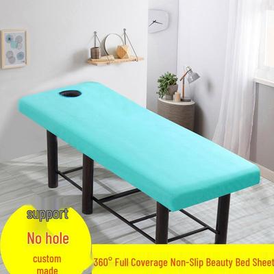 Funda de Falda para Cama de Masaje Universal Belleza Cuatro Estaciones con Diseño de Agujero Cepillado Antideslizante