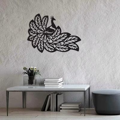 1 Stück Pfau Metall Wandkunst, Metall Silhouette Dekorative Malerei, Pfau Wanddekoration Eisen Kunst Home Decor Wandaufkleber Kunstwerk