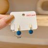 Nové modré geometrické náušnice pro ženy, bohémské přívěsky ve tvaru květin a motýlů, dámské visací náušnice 2024 aretes de mujer