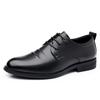 Fashion Authentic Leather Lace Up Oxfords Business Social Footwear New Classic Flats Luxury Brand Shoes Men's Elegant Black Dress Shoes