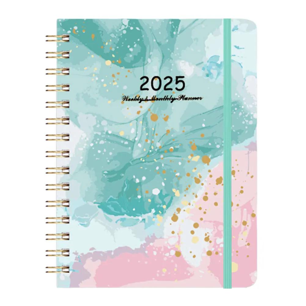 

2025 A5 Weekly Planner Notebook Spiral Bound Monthly Planner Calendar Planner for Office School