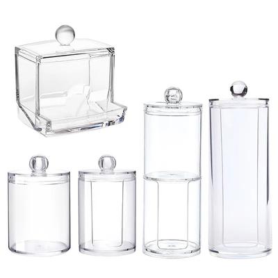 Transparente Aufbewahrungsbox für Wattestäbchen, Make-up-Organizer, Acryl-Aufbewahrungsbox, Wattestäbchen, Kosmetikbox, Badezimmer, Schlafzimmer, Aufbewahrung