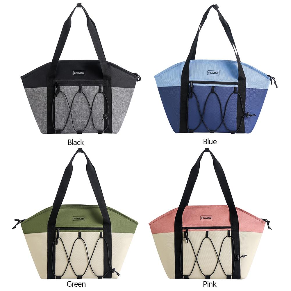 Insulated Cooler Bag Large Capacity Portable Insulation Bag Leakproof Insulated Food Handbag for Supermarket Shopping