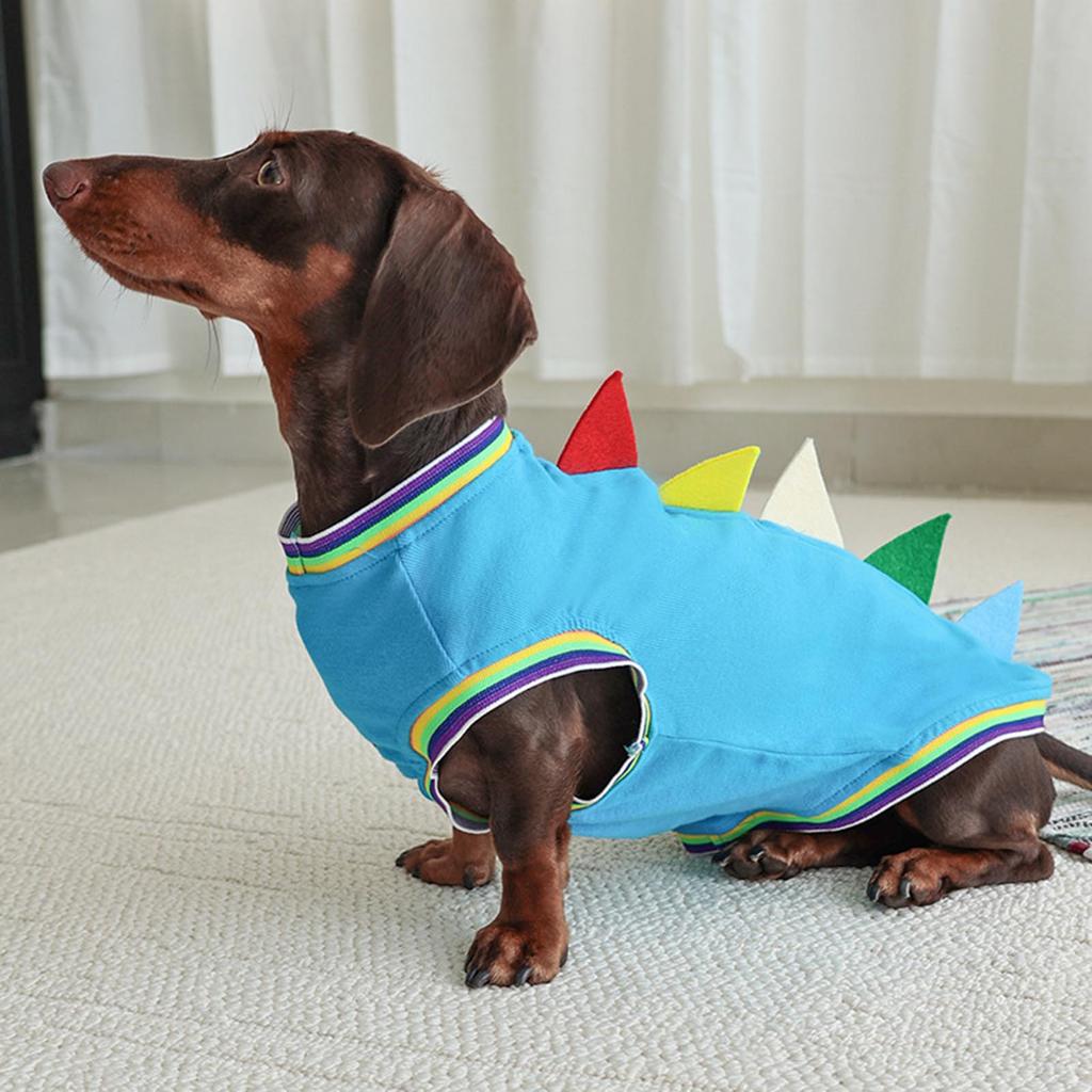 Dachshund Apparel Dinosaur Costume For Small Dog Simple To Wear Pet Cosplay Outfit For Theme Party Halloween Gathering