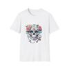 Skull Floral Unisex T-Shirt, Cool Graphic Tee for Music Lovers