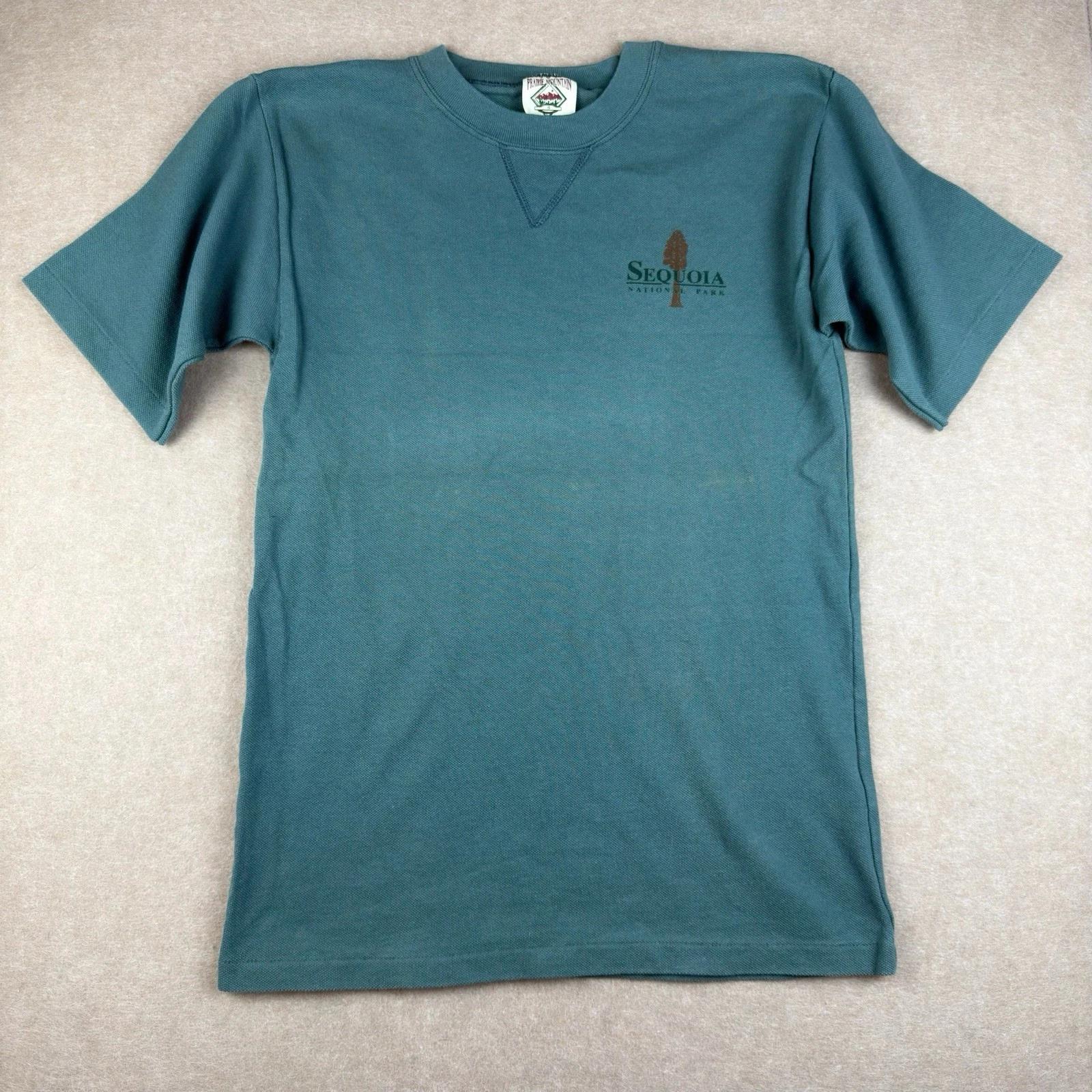 

Vintage Sequoia National Park T-Shirt S Green Blue Single Stitch California USA 3XL