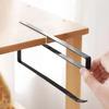 Door Cabinet Hanging Paper Towel Rack Free Punching Wrought Iron Cabinet Partition Layer Storage Rack Roll Holder