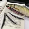 Creative Realistic Crucian Carp Pencil Case, Funny Fish Shaped Stationery Pouch for Students