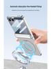 Samsung Z Flip7 Case: 360° Rotating Stand with Wireless Charging, Flip6 Compatible, Transparent Protective Hinge Cover