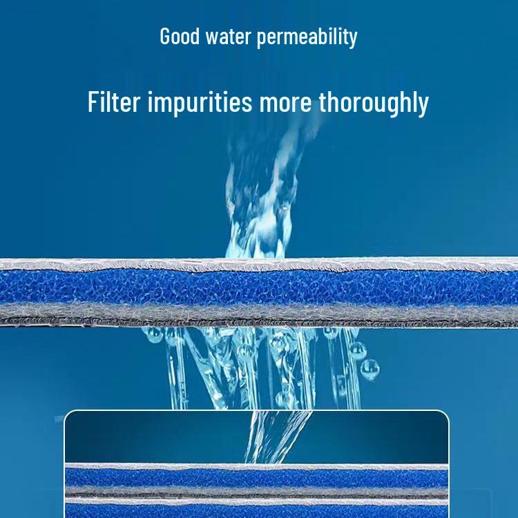 Thick Activated Carbon & Biochemical Filter Cotton for Fish Tanks - Reusable & Cuttable 8D Filter