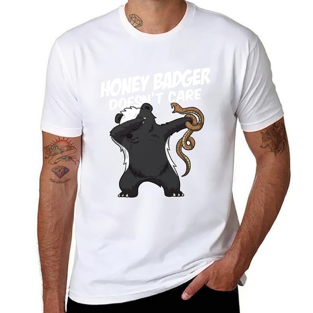 Honey Badger Doesnt Care Tshirt Breathable Basic Cotton Tshirt