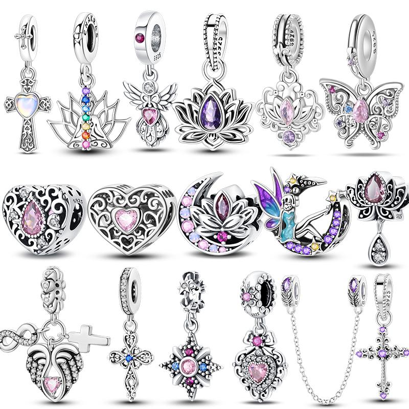 New In Copper Love Angel Croheart Original Design Classical Series Charms Beads Fit Original Bracelets Diy Jewelry Women