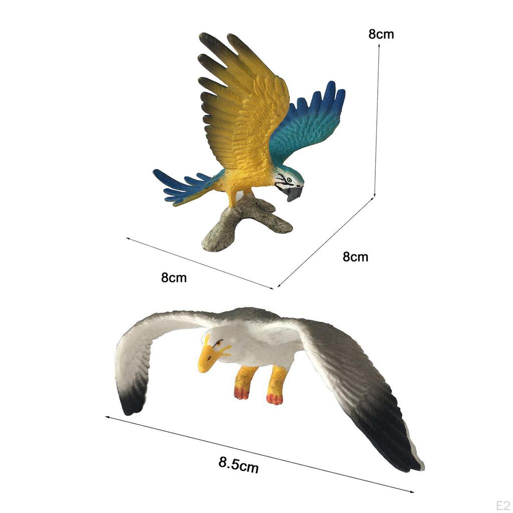 Bird Figurines Set for Children's Play And Decoration