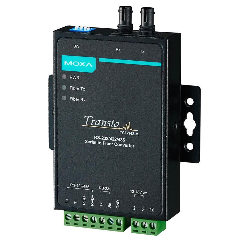 MOXA TCF-142-M-ST Industrial RS-232/422/485 to Fiber Optic Converter