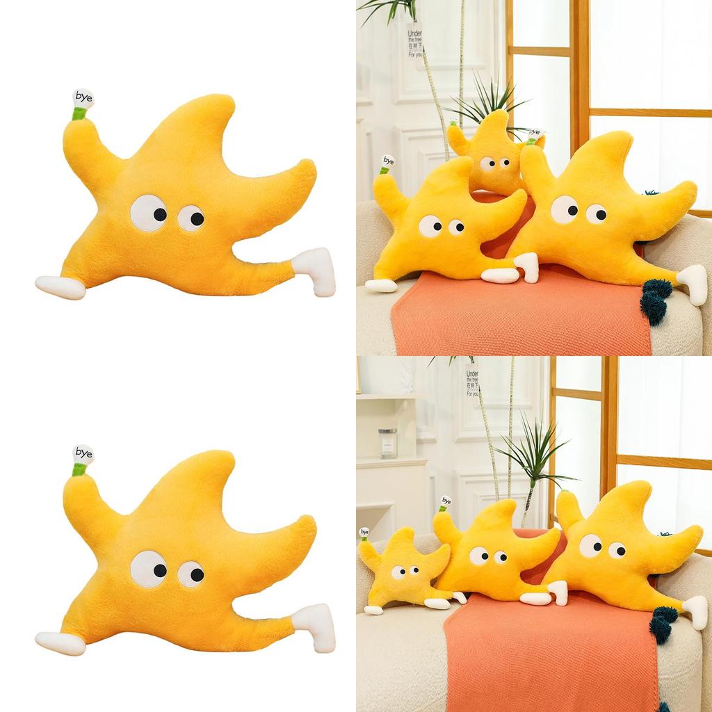 Star Plush Pillow With Running Posture Design For Kids Bed Headboard Decor