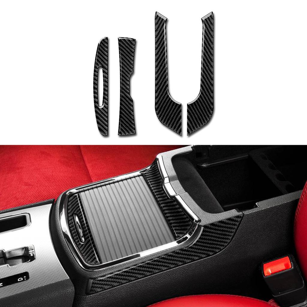 Carbon Faser Auto Tasse Halter Abdeckung Trim Aufkleber Aufkleber für Dodge Charger 2011- Tasse Halter innen Auto