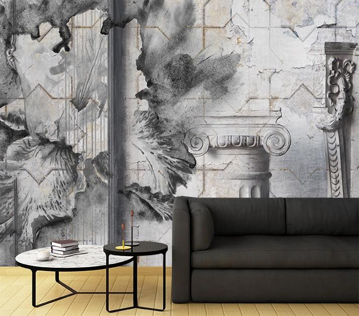 Wallpaper Grey Pillar stain