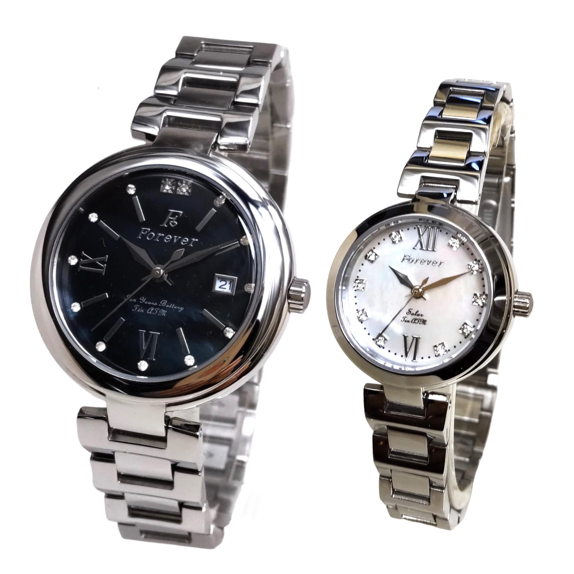 

Пара часов [Forever] Водонепроницаемость 10 АТМ Мужские [Оборудованы 10-летним механизмом] Женские [Оборудованы солнечным механизмом] [Японский механизм] [Часы