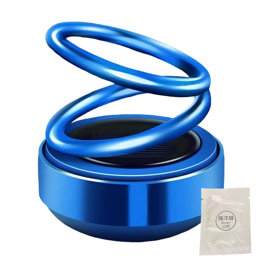 Auto-Aromatherapie, Auto-Solarenergie, rotierender Lufterfrischer, Doppelring, Innendekoration, Zubehör, Diffusor für Auto und Zuhause