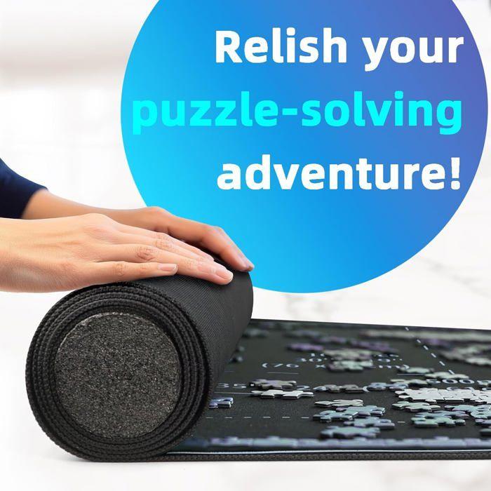 Tapis Puzzle 2000 Pièces Antidérapant - 118x80 cm avec Rouleau &amp; 8 Trieurs - Cadeau Idéal