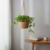Stroh-Hängekörbe, Blumenkörbe, Geflochtene Rattan-Körbe, Hängende Orchideen-Topfpflanzen