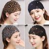 Blumen-Häkel-Stirnband Neuer Stil Perlenbesetztes Breites Rand-Haarband Für Frauen Effektive Weißhaar-Abdeckung Haarschmuck Stirnband