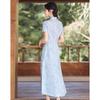 Elegant New Chinese Style Jacquard Short Sleeve Midi Dress