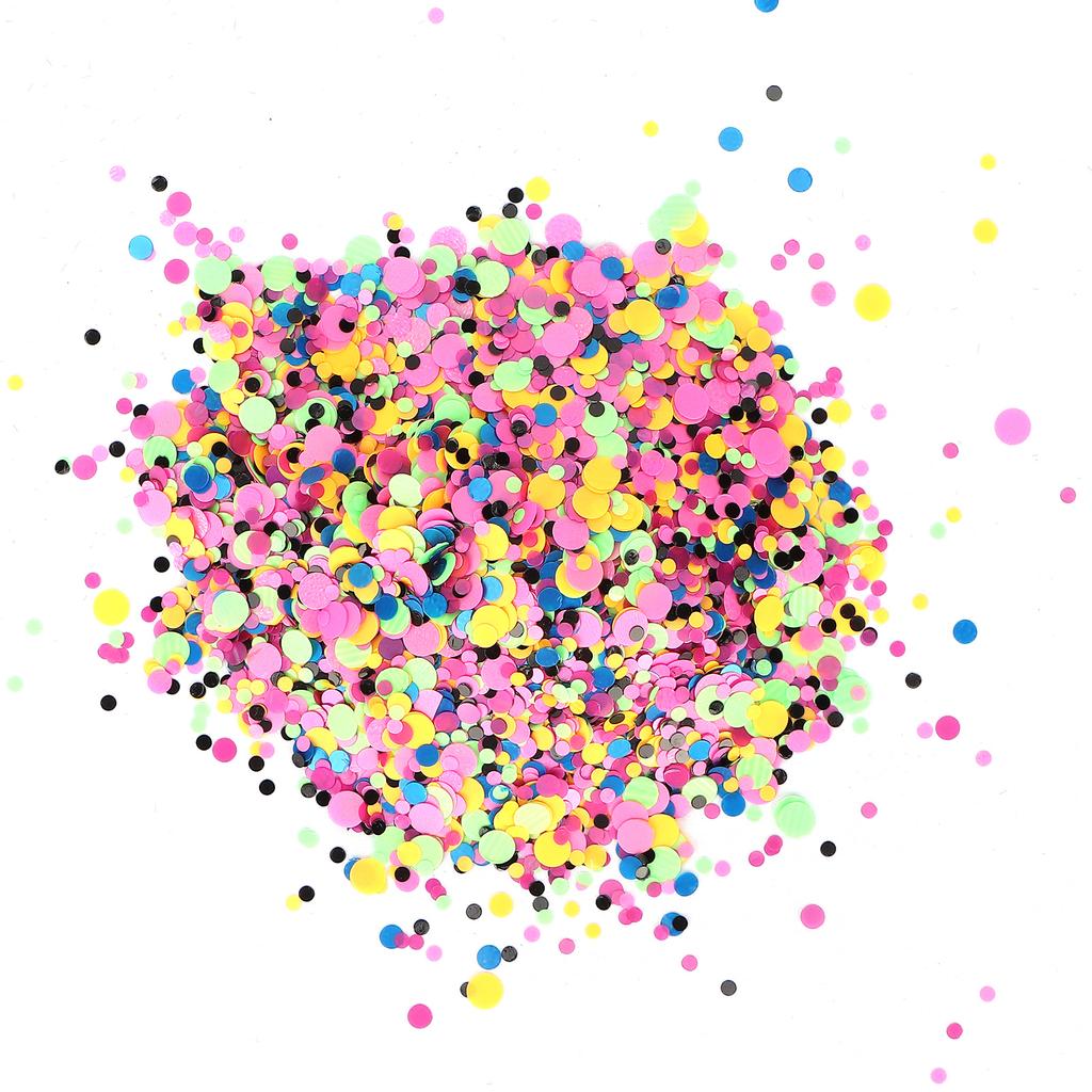 Circle Shape Chunky Glitter Cosmetic Nail Art Flakes Festival Crafts Sequins 50g