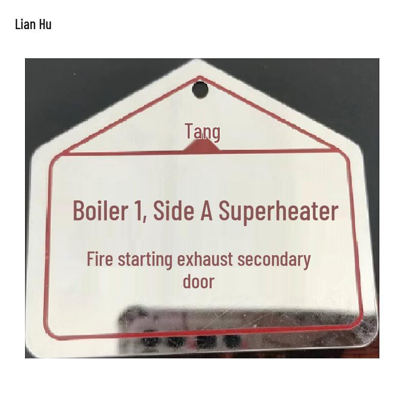 Stainless Steel Power Equipment Warning Sign with Bracket