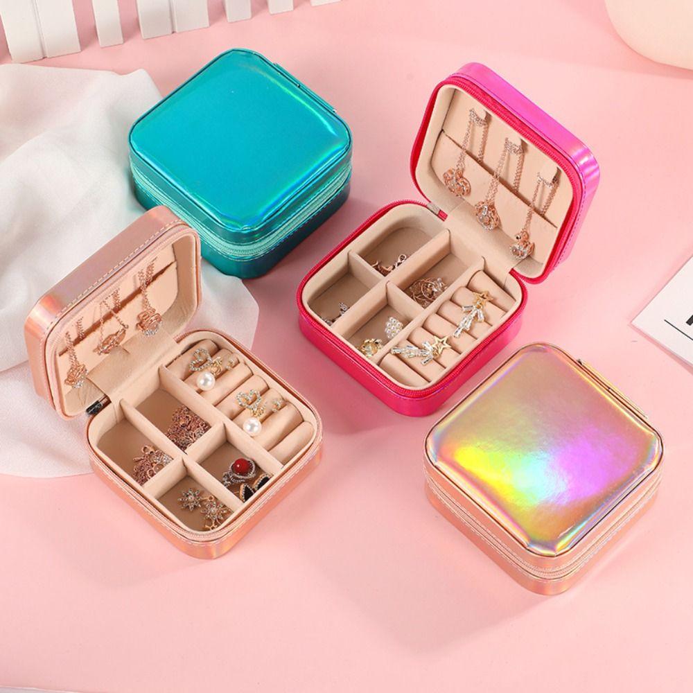 PU Leather Jewelry Packing Bag Large Capacity Mini Jewelry Display Box  Vacation