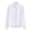 Women's Loose Short Sleeve White Stand Collar Shirt - Versatile Summer College Style JK Uniform Top