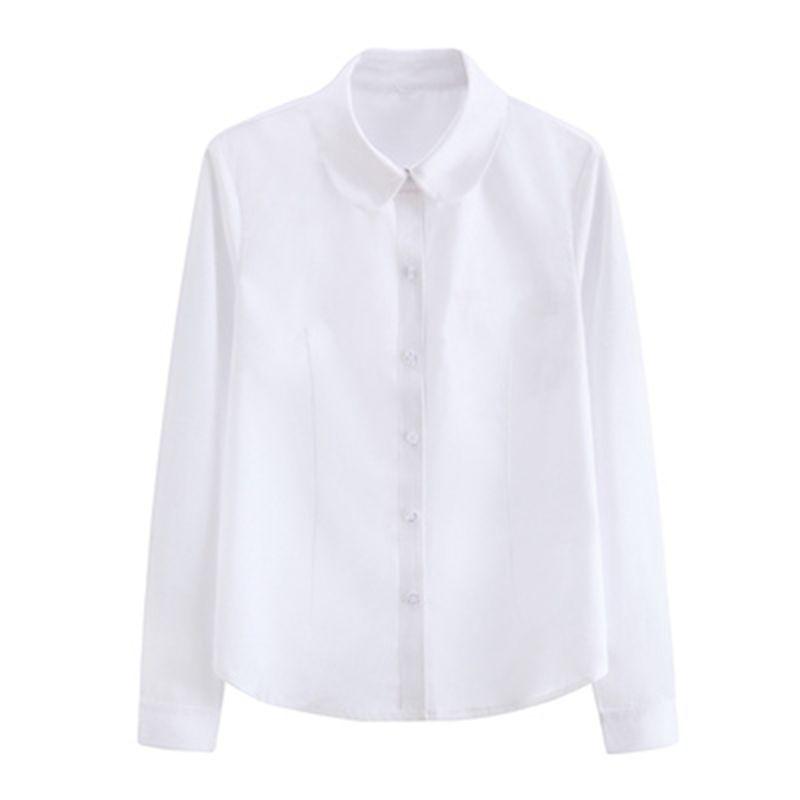 Women's Loose Short Sleeve White Stand Collar Shirt - Versatile Summer College Style JK Uniform Top
