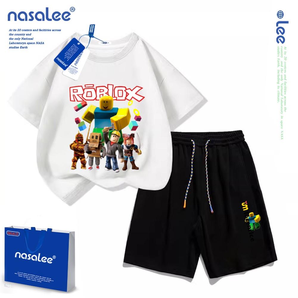 Fashionable children's cartoon pattern children's T-shirt+shorts children's shorts