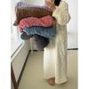 Fashion Winter Women Nightgowns Jacquard Dress Night Dress Loose Solid Color Thickened Flannel Sleepwear Home Clothes