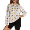 Women's Stand Collar Pullover Long Sleeve Top Christmas Print Sports Top
