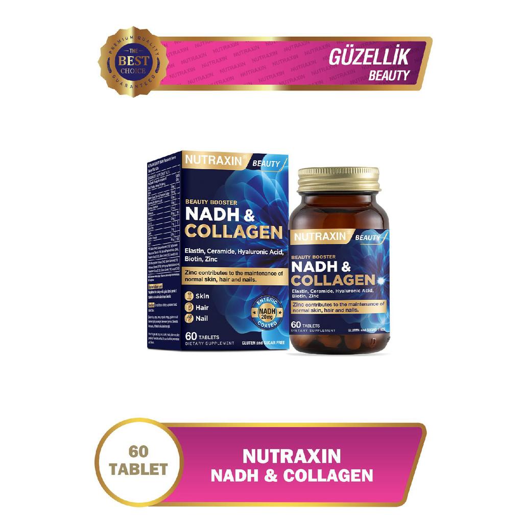 Nadh Collagen 60 Tablet Type1 Type3 Hyaluronic Acid, Elastin, Ceramide,  Resveratrol Glutathione  buy the best products in the Ayzeze online store